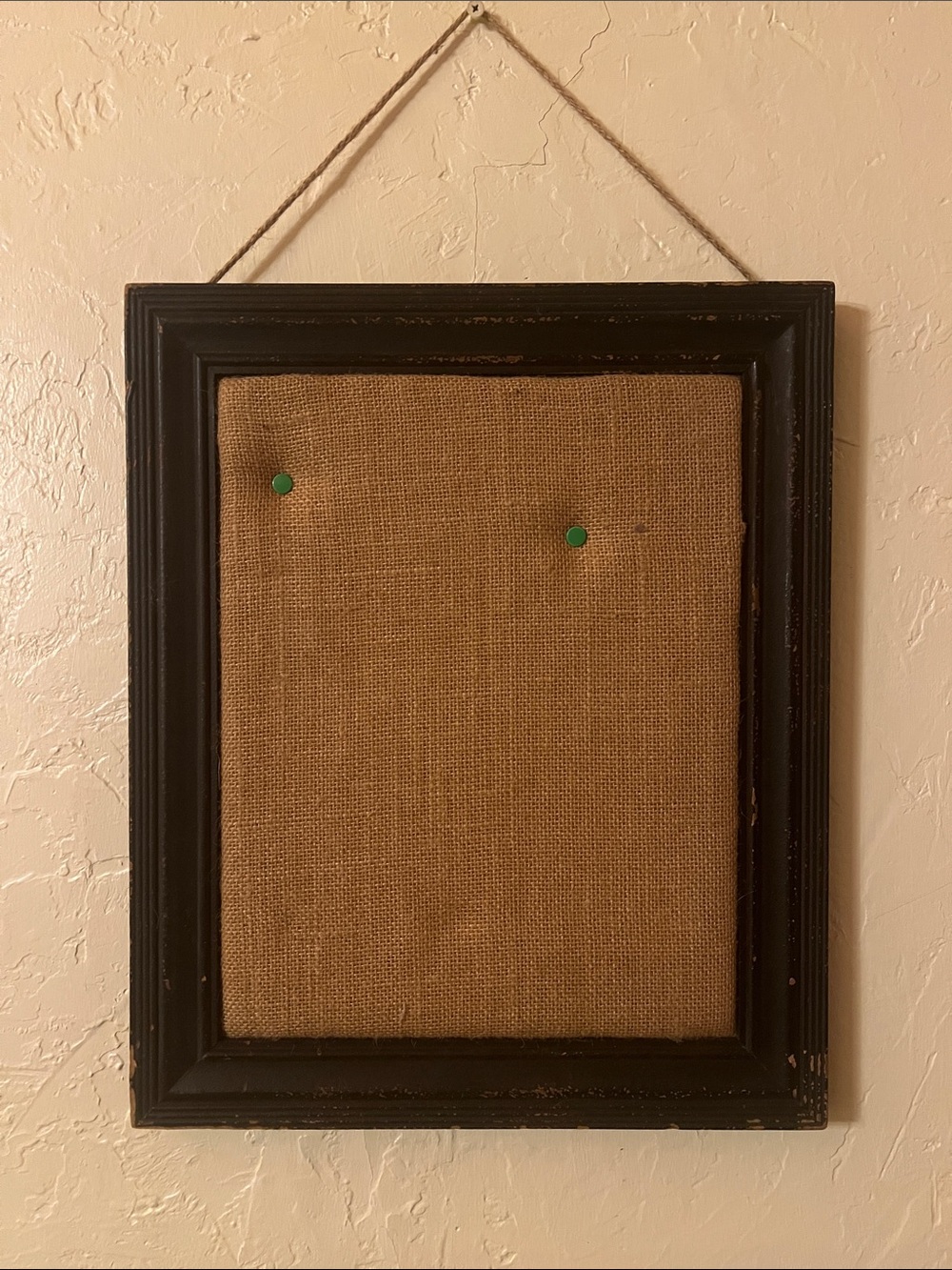 MARSHALLS Rustic Black Framed Burlap Bulletin Board - Home Accents